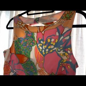 Bright Tropical Print Sleeveless Cotton Dress for Your Next Occasion